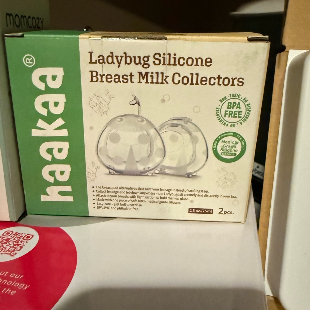 Brand new Haakaa Ladybug Silicone Breast Milk Collectors - Clear